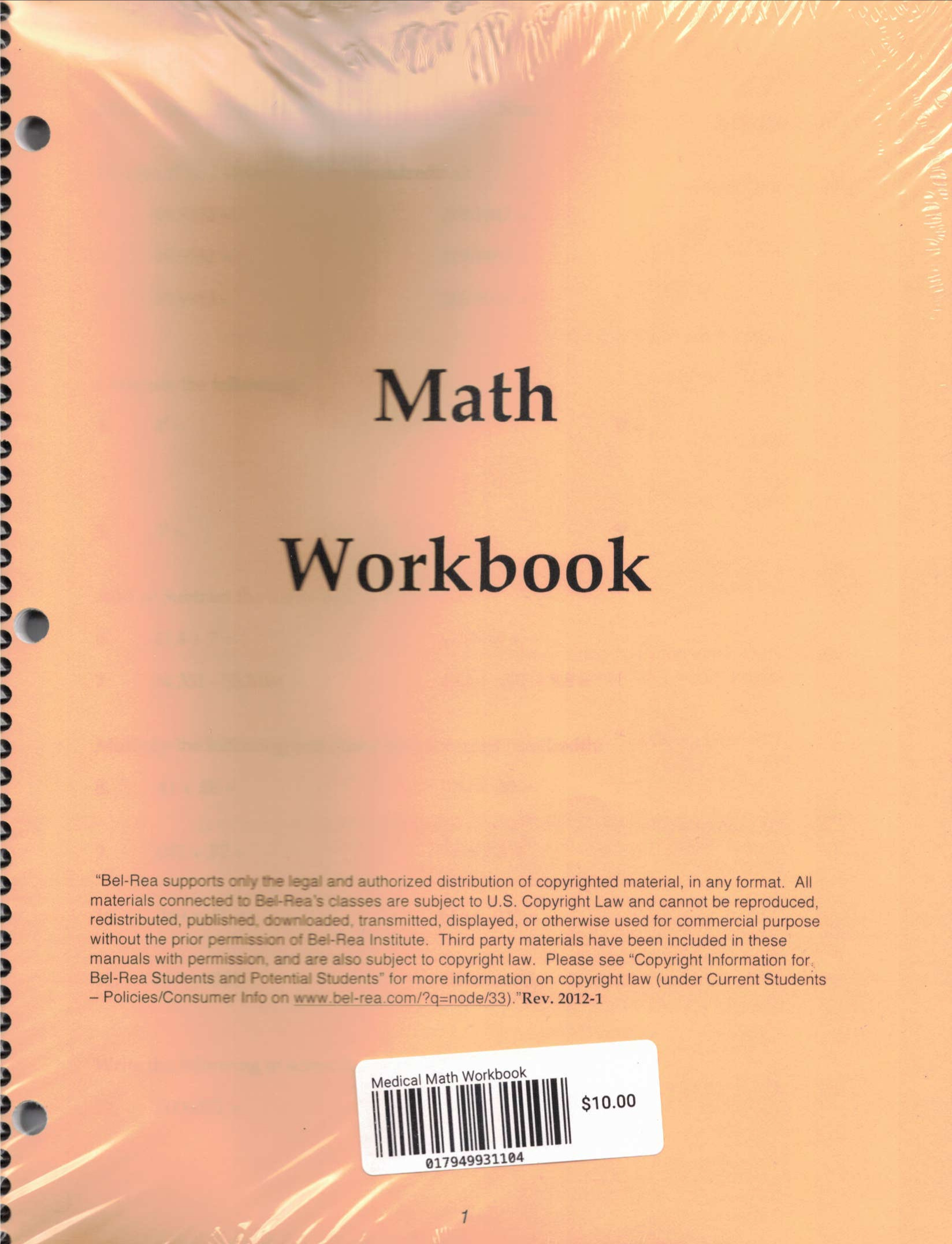 Institute　Workbook　Animal　Manual　–　Math　of　Technology　Medical　Bel-Rea