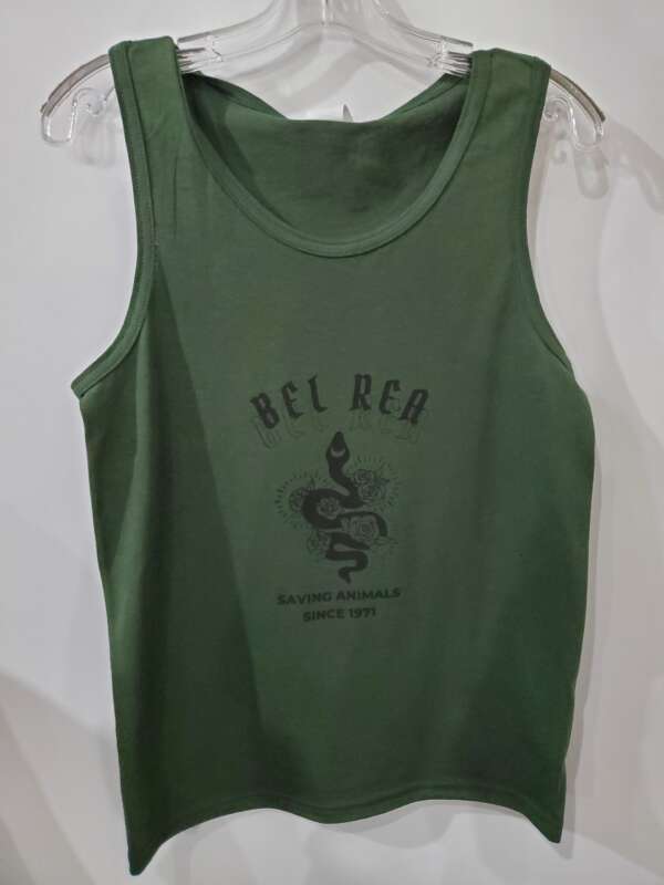 snake tank top forest green